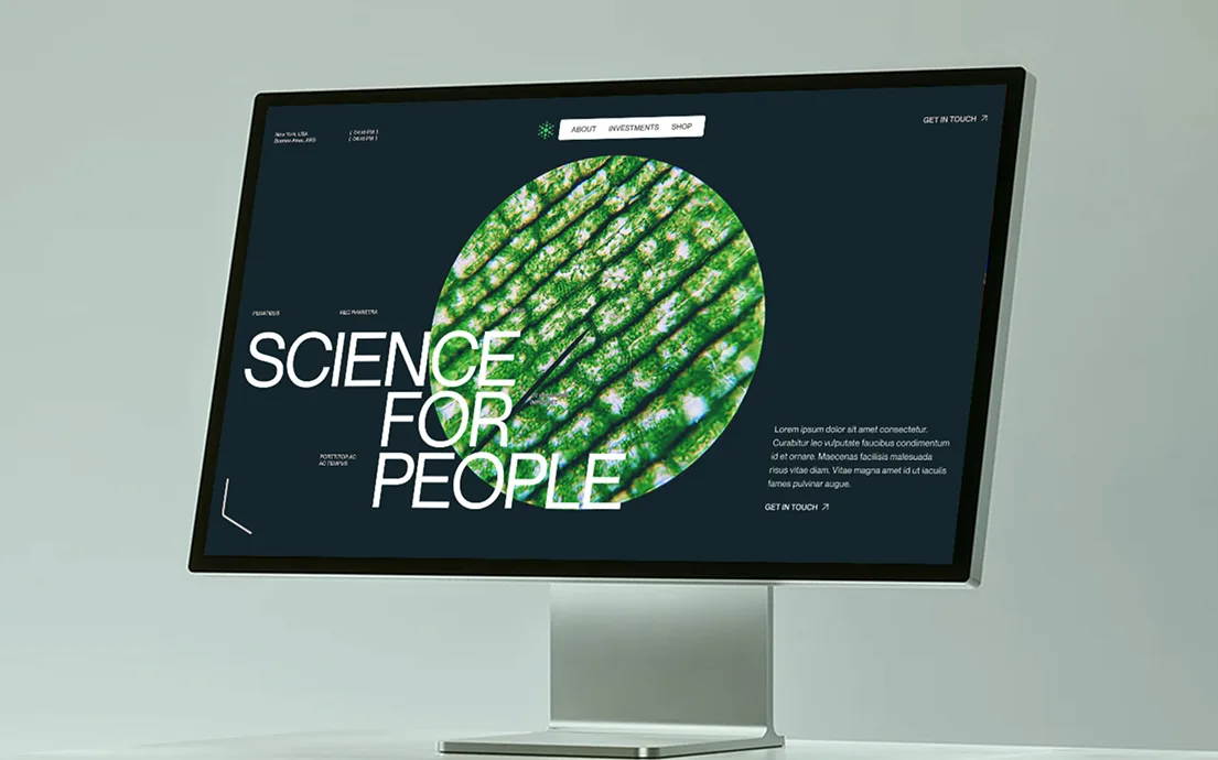 Terraflos corporate website home page on a desktop monitor